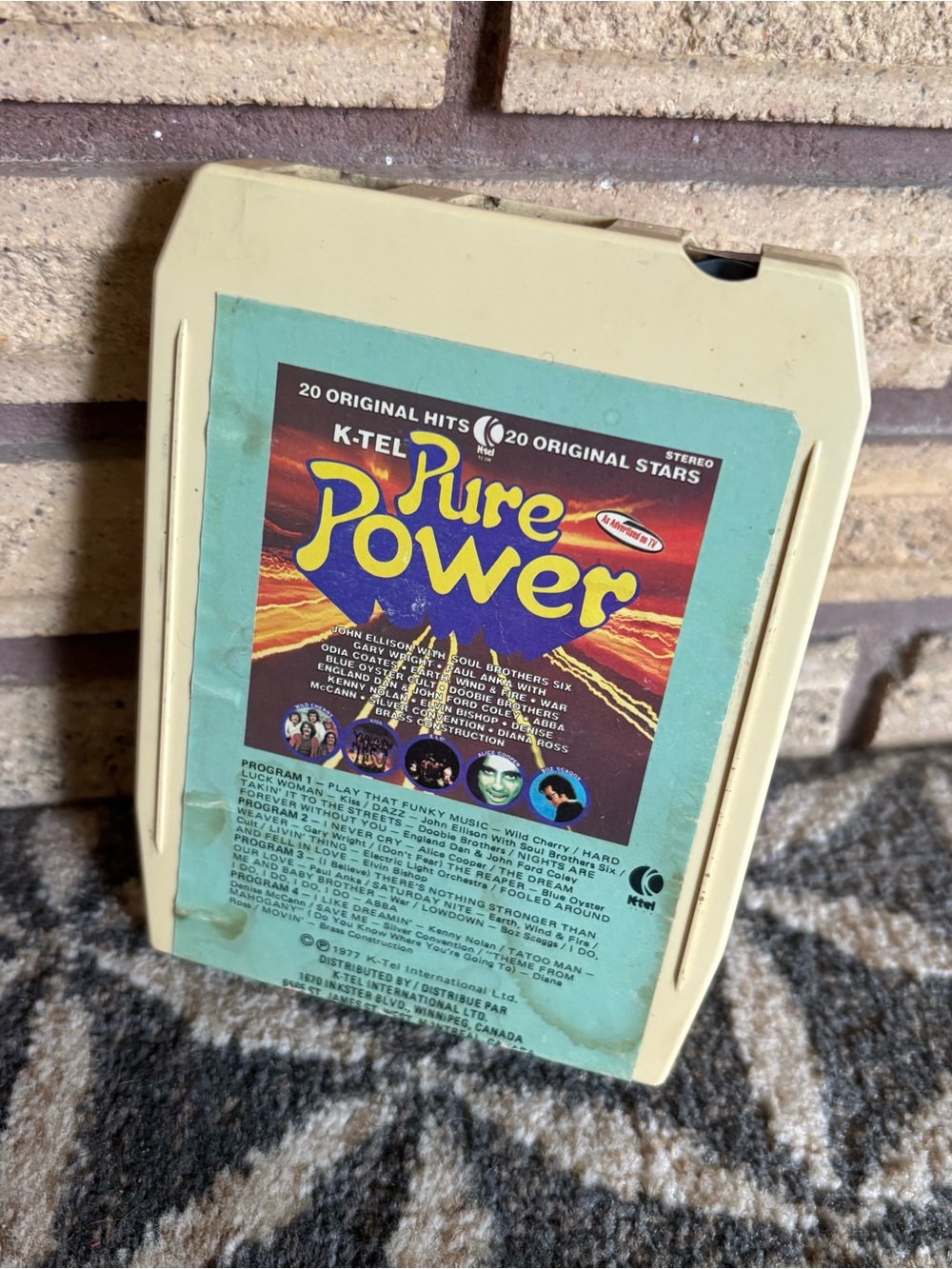70's K-Tel Pure Power 8-Track - 70's 8-Track - Classic Rock Music - Disco Dance